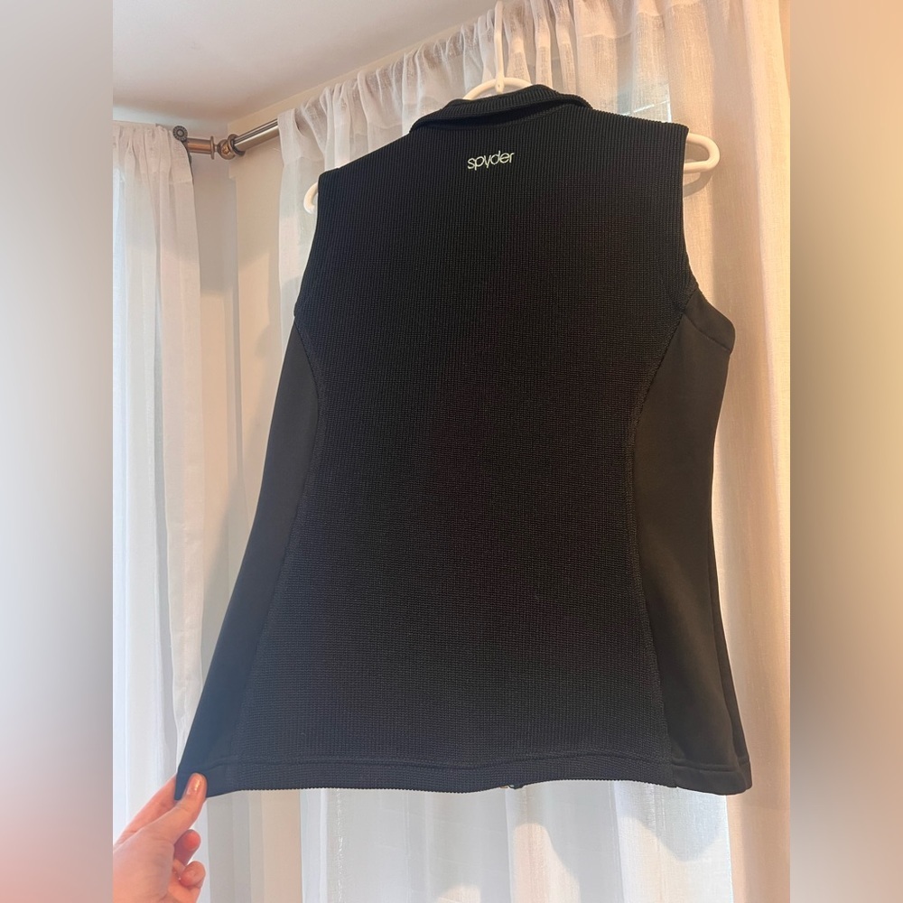 Spyder Black Fleece Vest. A6 View 3